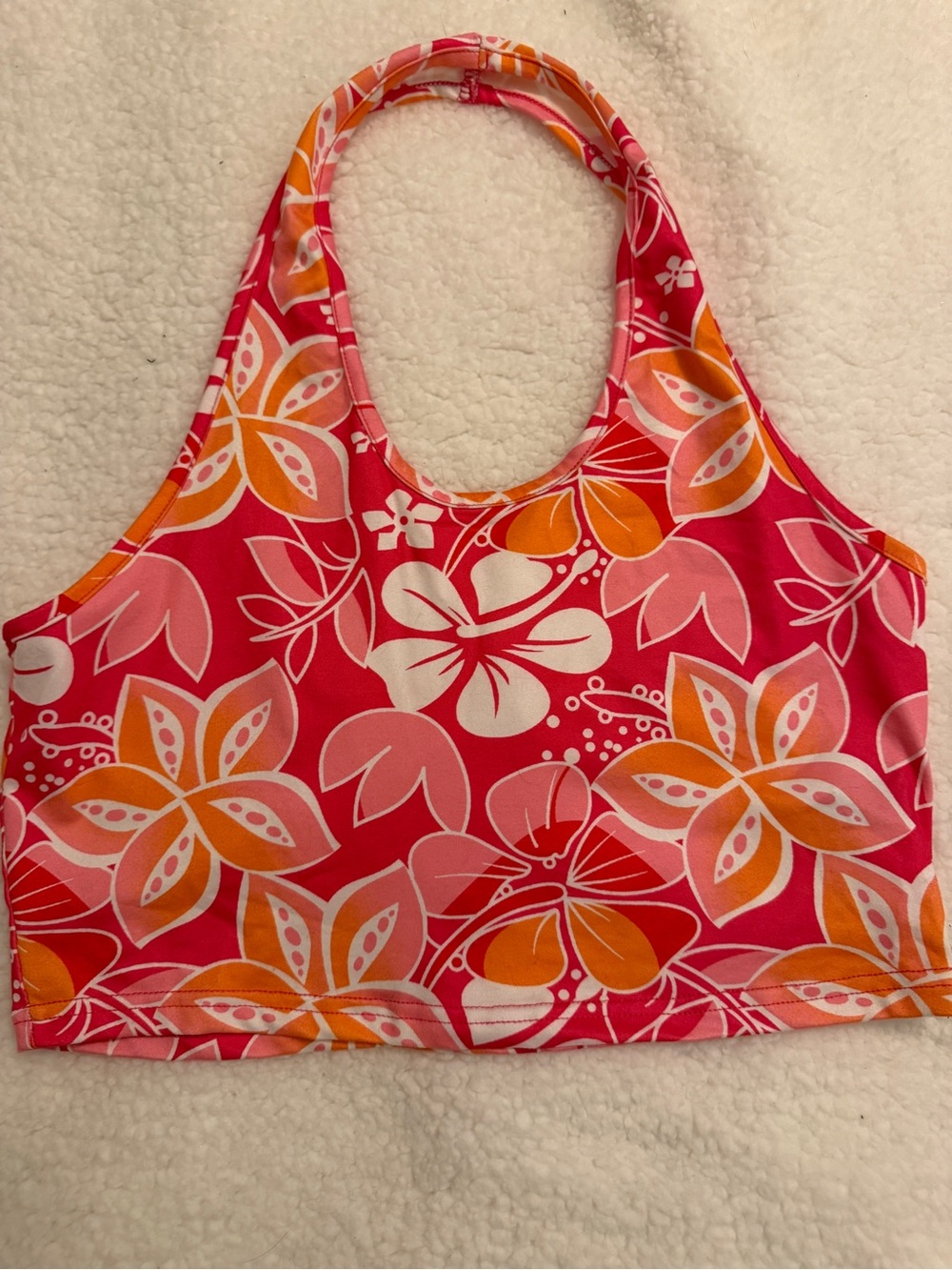 SHEIN floral halter - Pink & Orange
